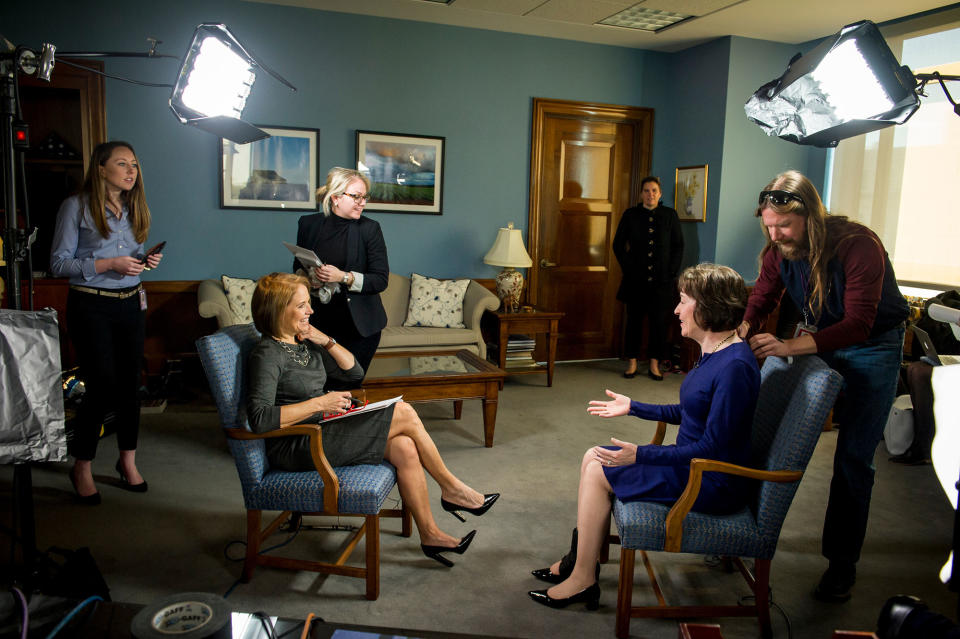 Behind the scenes of Katie Couric’s interview with Sen. Susan Collins