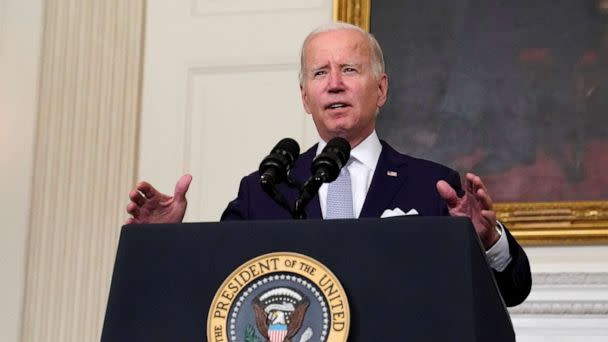 PHOTO: President Joe Biden delivers remarks on the Inflation Reduction Act of 2022 at the White House in Washington, July 28, 2022.  (Elizabeth Frantz/Reuters)
