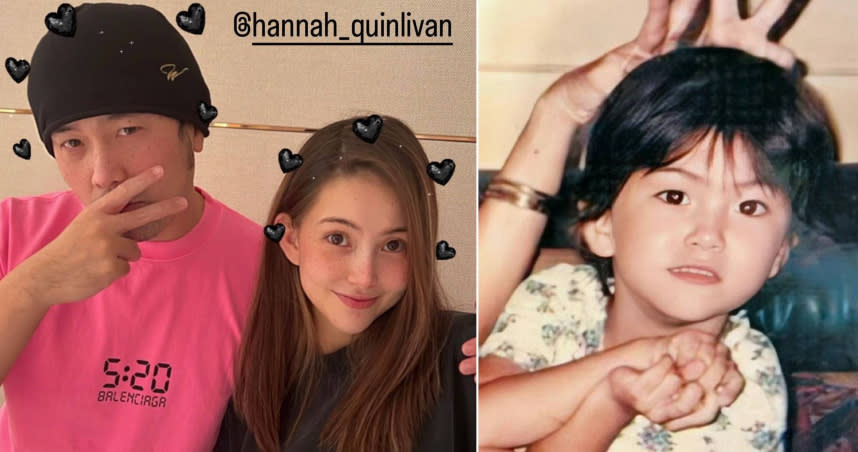 有網友上傳了昆凌小時候的照片，表示昆凌小時候和周杰倫就有夫妻臉。（圖／翻攝自IG、微博）