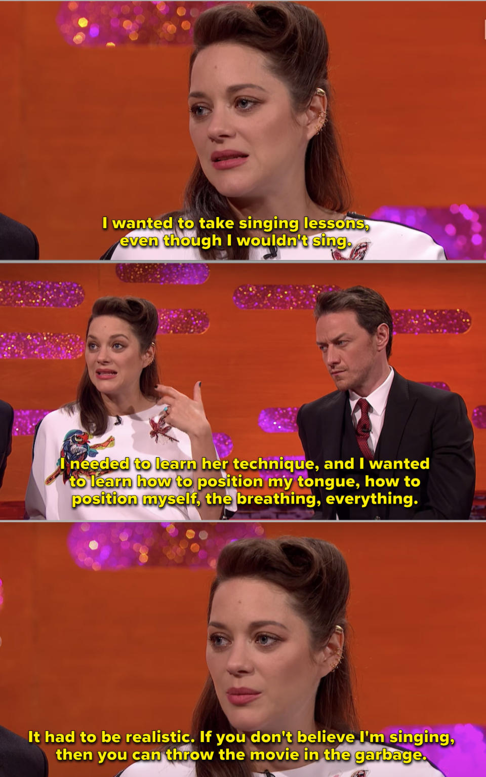 Marion on "The Graham Norton Show"