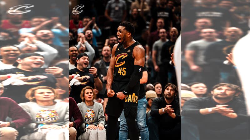 克里夫蘭騎士米契爾（Donovan Mitchell）轟下39分力挽狂瀾，帶領球隊淘汰魔術晉級次輪。（圖／翻攝自騎士隊官方X）