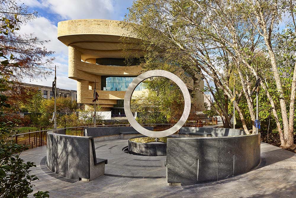 National Native American Veterans Memorial outside of the Smithsonian National Museum of the American Indian in Washington, D.C. (Photo: Smithsonian National Museum of the American Indian)