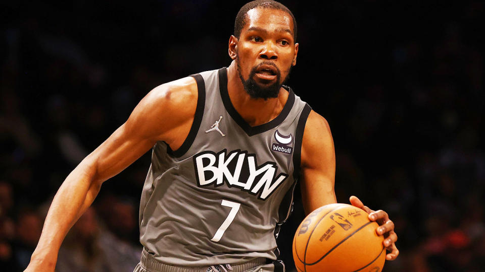 Kevin Durant, pictured here in action for the Brooklyn Nets.
