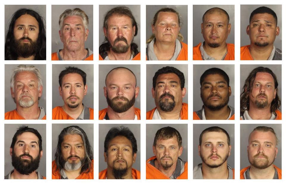 This combination of booking photos provided by the McLennan County Sheriff&#39;s office shows people arrested after the Twin Peaks shootout. (AP)