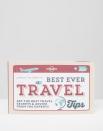 <p>If you know someone planning to take a round-the-world trip, this is full of tips and tricks for a smooth journey. <a rel="nofollow noopener" href="http://www.asos.com/books/lonely-planet-best-ever-travel-tips/prd/6810465?iid=6810465&clr=Multi&SearchQuery=&cid=16095&pgesize=204&pge=0&totalstyles=763&gridsize=3&gridrow=46&gridcolumn=1" target="_blank" data-ylk="slk:ASOS, £4.99;elm:context_link;itc:0;sec:content-canvas" class="link "><i>ASOS, £4.99</i></a> </p>