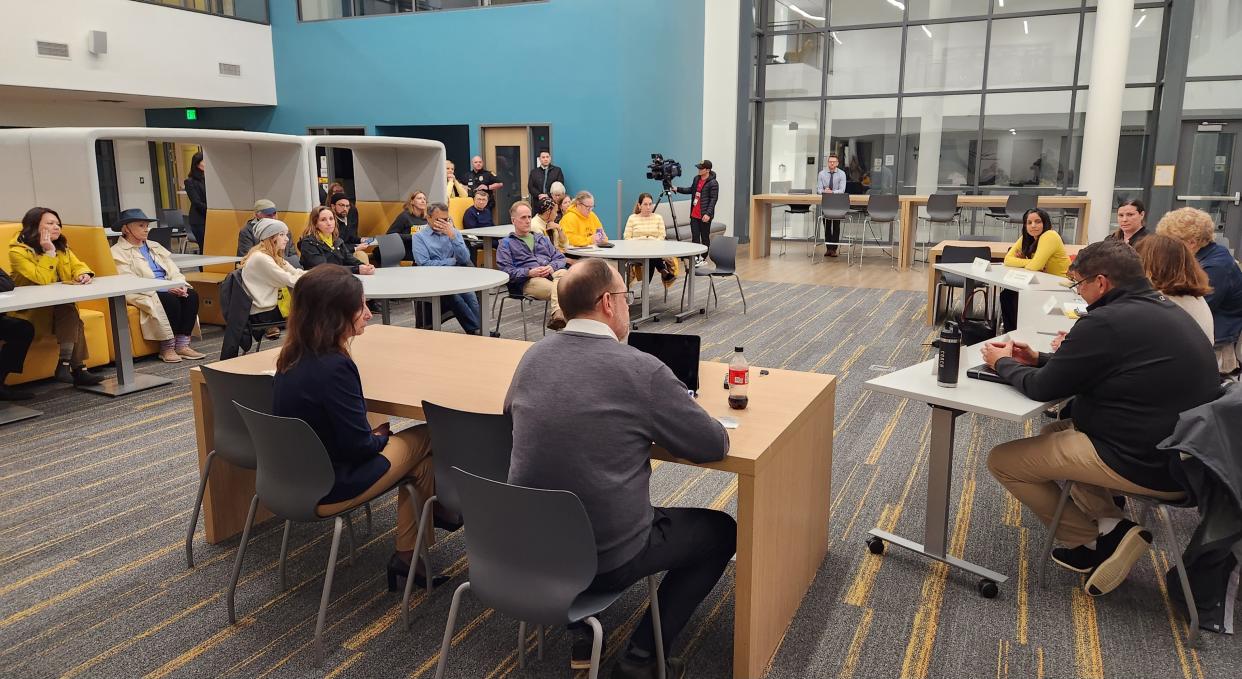 Over a dozen residents attended the Upper Arlington Board of Education special meeting to show their support for diversity and inclusion initiatives at the school district in January. Culture-war issues have become hot topics in central Ohio school board races this fall.