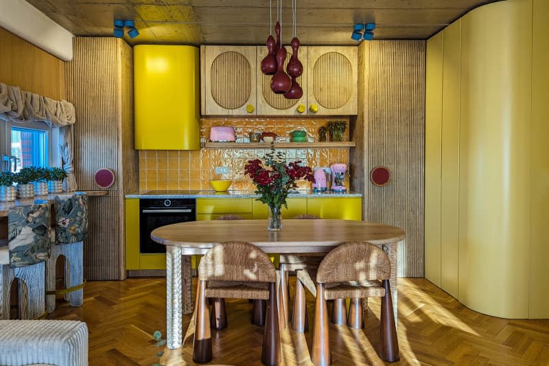 Vintage inspired kitchen and dining room.