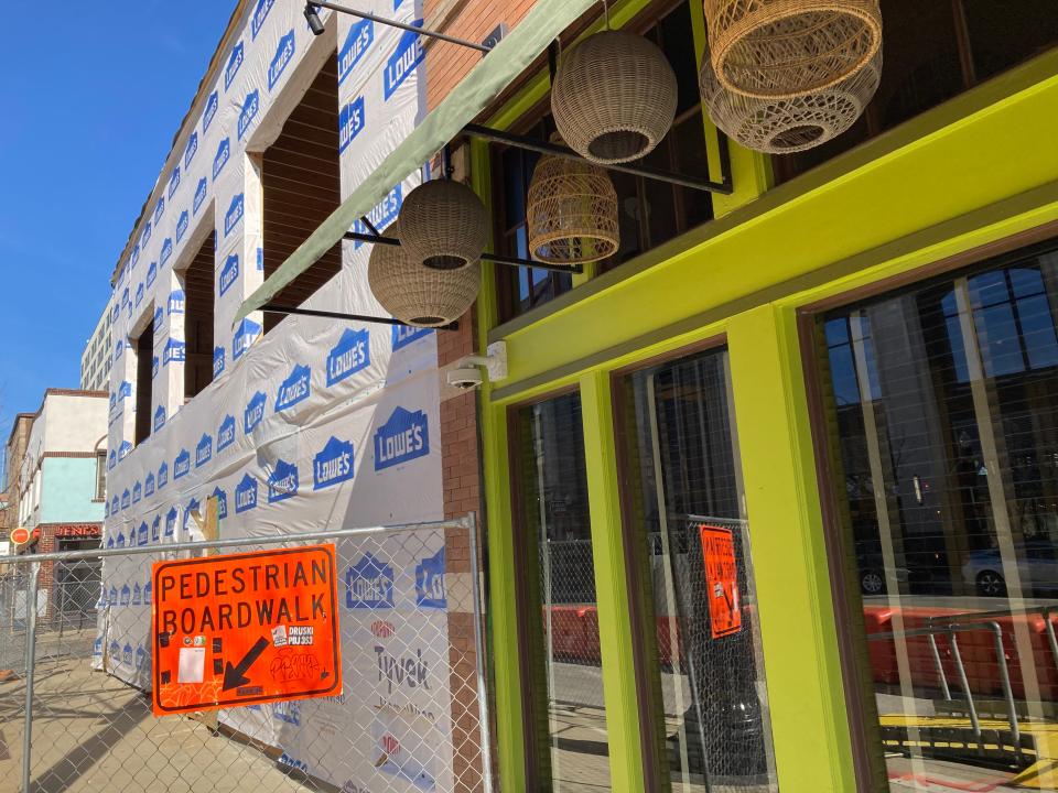 New construction along North High Street at East Lincoln Street in the Short North.