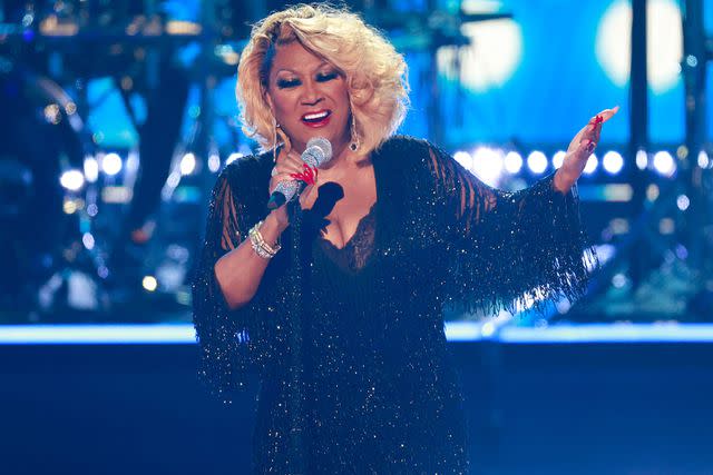 <p>MICHAEL TRAN/AFP via Getty Images</p> Patti LaBelle performs at the 2023 BET Awards on June 25, 2023