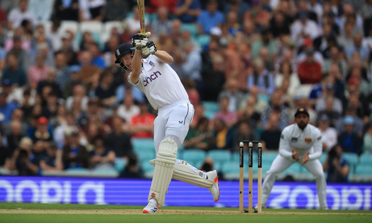 <span>Harry Brook in action against Sri Lanka in the Test series.</span><span>Photograph: Chris Foxwell/ProSports/Shutterstock</span>