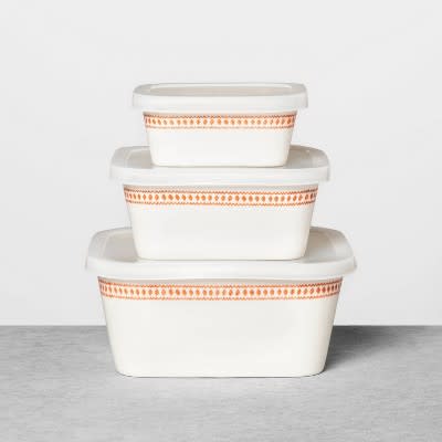 9) Porcelain Food Storage Container Set