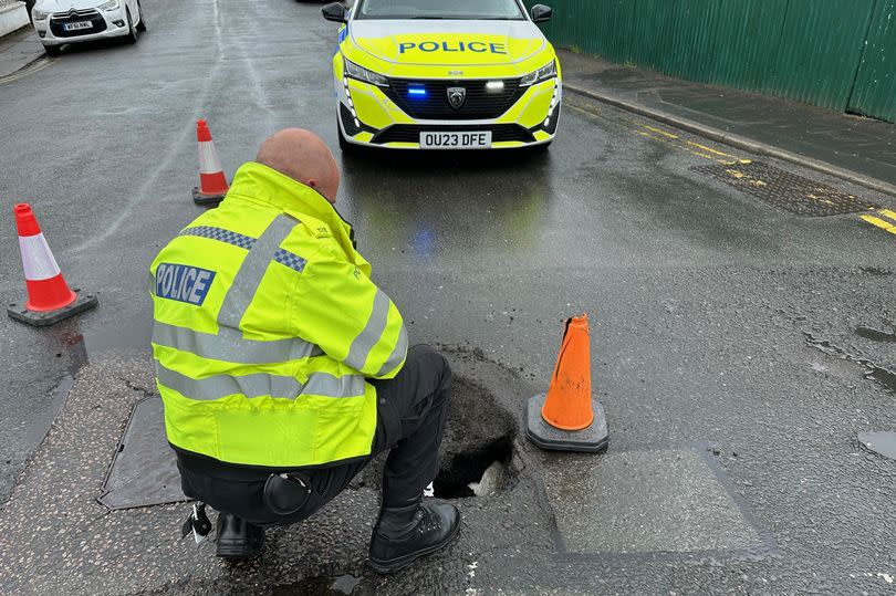 A sink hole has appeared in Wisbech