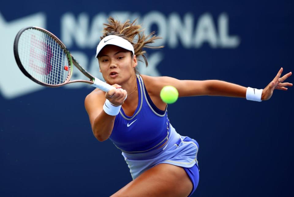 Emma Raducanu suffered defeat in Toronto  (Getty Images)