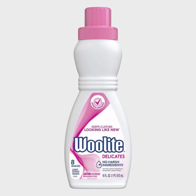 <a href="https://www.amazon.com/Woolite-Delicates-Hypoallergenic-Detergent-Packaging/dp/B00J51OK9M?tag=readerwp-20" rel="nofollow noopener" target="_blank" data-ylk="slk:Woolite Extra Delicates Laundry Detergent;elm:context_link;itc:0;sec:content-canvas" class="link rapid-noclick-resp">Woolite Extra Delicates Laundry Detergent</a>