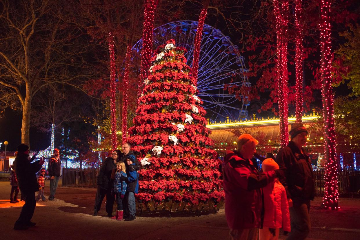 Poinsettia Peak at Six Flags Great Adventure's Holiday in the Park.