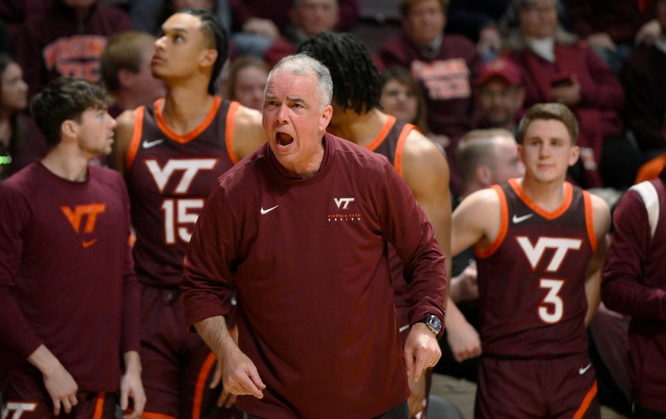 Virginia Tech head coach Mike Young's team is scheduled to host Louisville on Feb. 25.