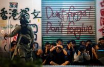 Anti-government New Year's Day demonstration in Hong Kong