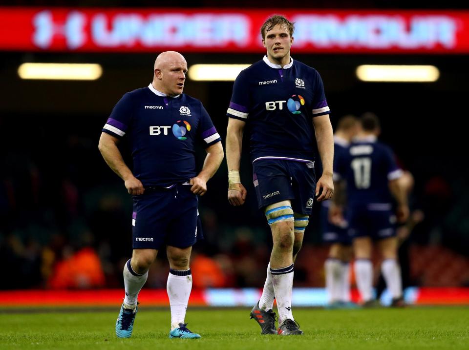 Scotland were left despondent after losing their Six Nations opener in Cardiff: Getty Images