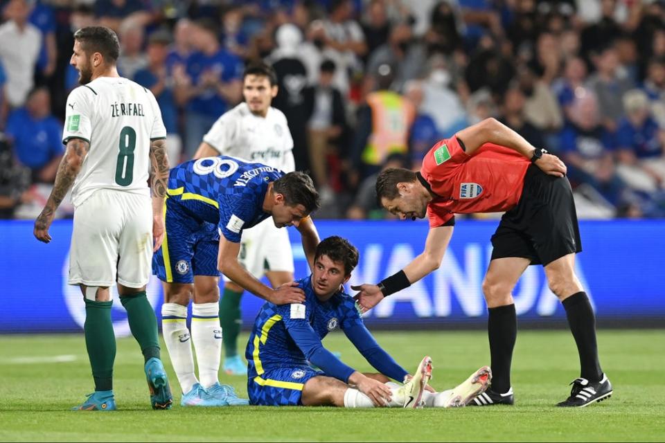 Mason Mount suffered an ankle problem during the Club World Cup final win over Palmeiras (Chelsea FC via Getty Images)