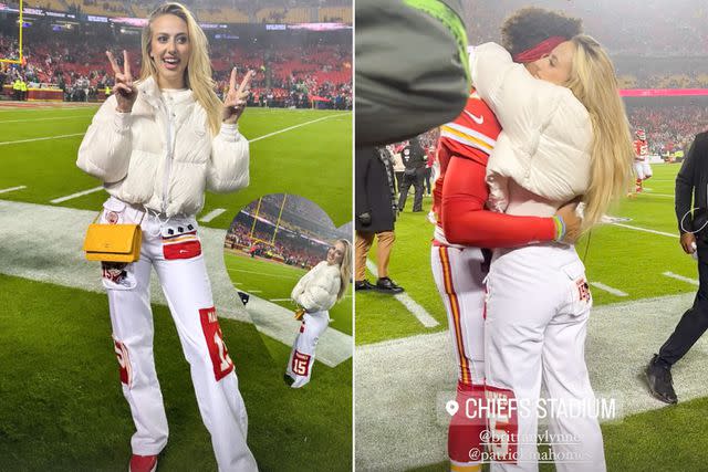 <p>Brittany Mahomes/ Instagram; Betina Gozo Shimonek/ Instagram</p> Brittany Mahomes at the Nov. 20 Philadelphia Eagles game