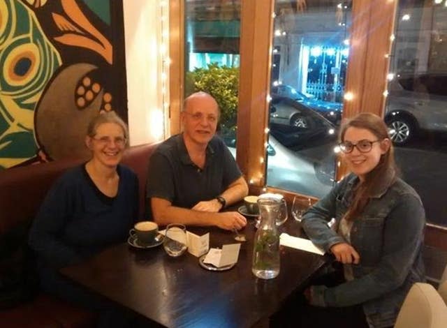 Natasha with her parents Robert and Margaret