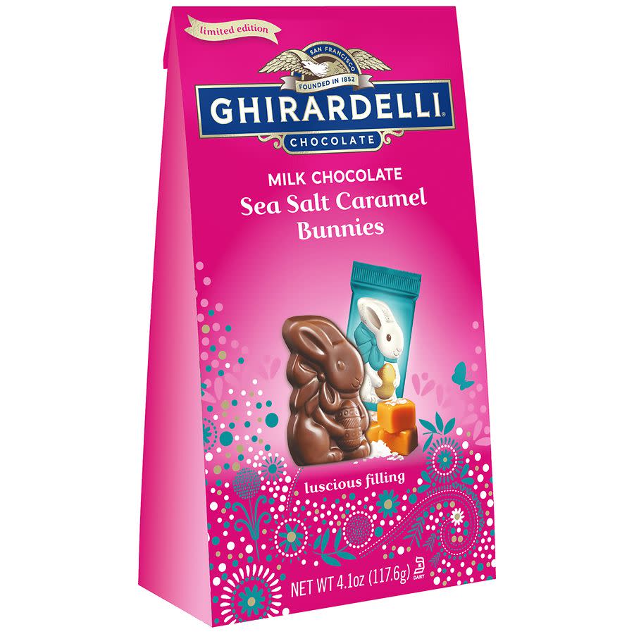 <p><a href="https://go.redirectingat.com?id=74968X1596630&url=https%3A%2F%2Fwww.walgreens.com%2Fstore%2Fc%2Fghirardelli-bunny-bag-milk-chocolate--sea-salt-caramel%2FID%3D300419118-product&sref=https%3A%2F%2Fwww.thepioneerwoman.com%2Ffood-cooking%2Fg35452335%2Fbest-chocolate-bunnies%2F" rel="nofollow noopener" target="_blank" data-ylk="slk:Shop Now;elm:context_link;itc:0;sec:content-canvas" class="link rapid-noclick-resp">Shop Now</a></p><p>Ghirardelli Milk Chocolate Sea Salt Caramel Bunnies</p><p>walgreens.com</p><p>$5.99</p><span class="copyright">Walgreens</span>