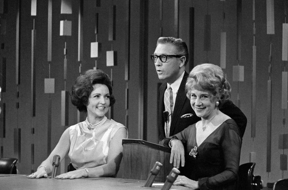 1965: Betty White and Arlene Francis guest star on "Passwords."