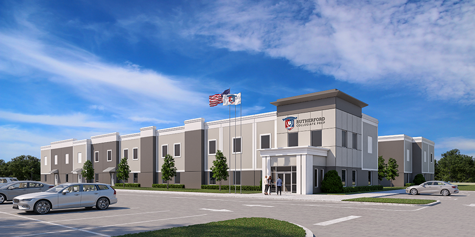 This rendering shows what Rutherford Collegiate Prep will look like when the charter school opens for K-6 grades August 2024 at 4420 Manson Pike in west Murfreesboro.