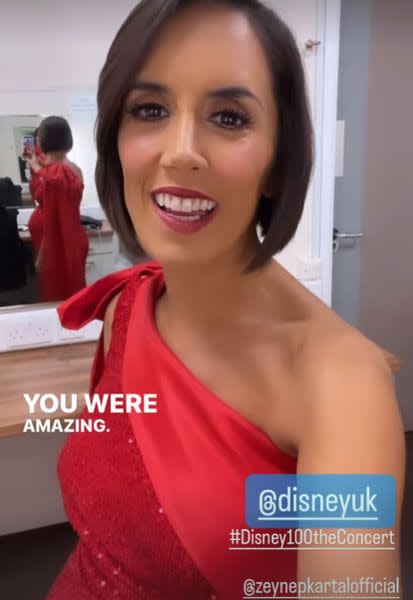 Janette Manrara smiling backstage 