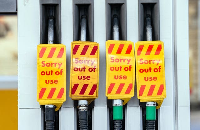 Fuel pumps closed