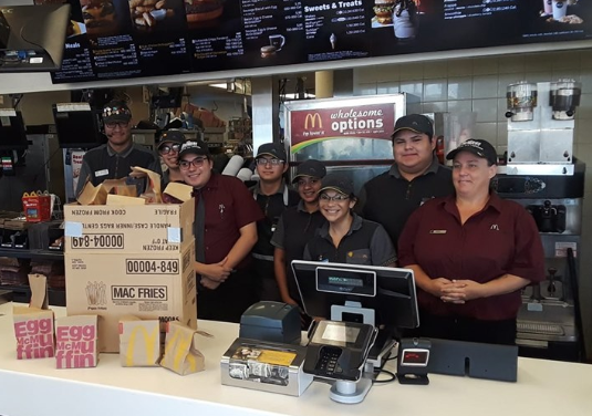 People are thanking McDonald's crew members for their eagerness to prepare an order to distribute to the homeless (Credit: Facebook)