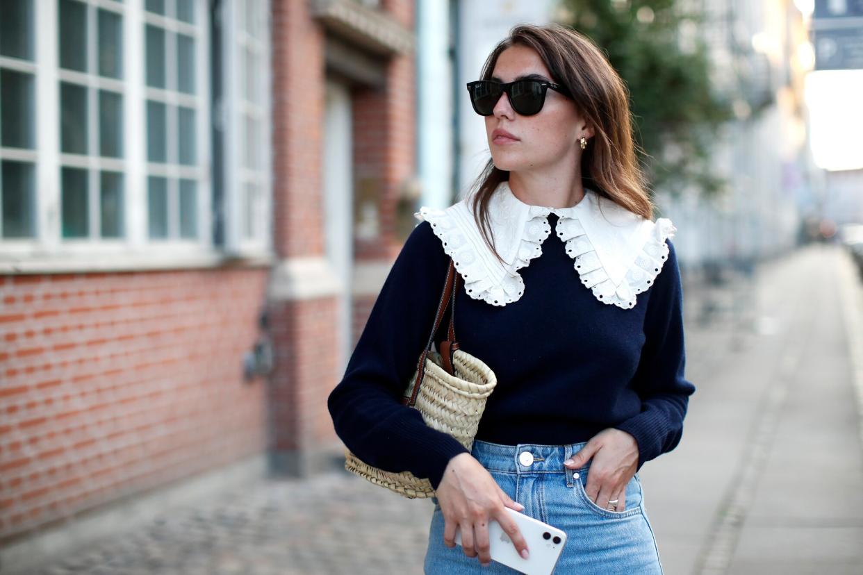 TikTokers Are Obsessed With This $9 Fake Shirt Collar Fashion Hack for Summer