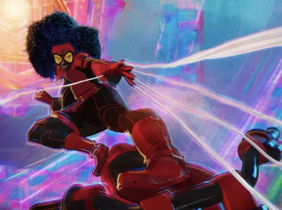 Issa Rae as Spider-Woman in "Across the Spider-Verse."