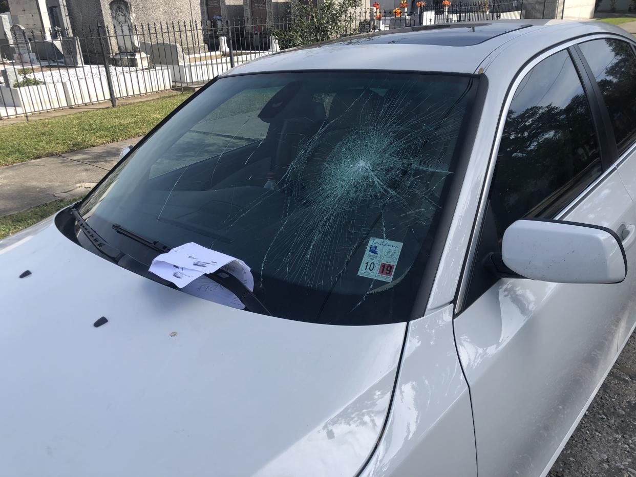 A New Orleans musician’s car was apparently mistaken for that of somebody’s girlfriend. (Photo: Will Murry)