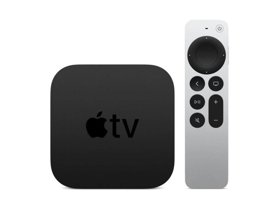 Apple TV 4K device and remote control (Apple)