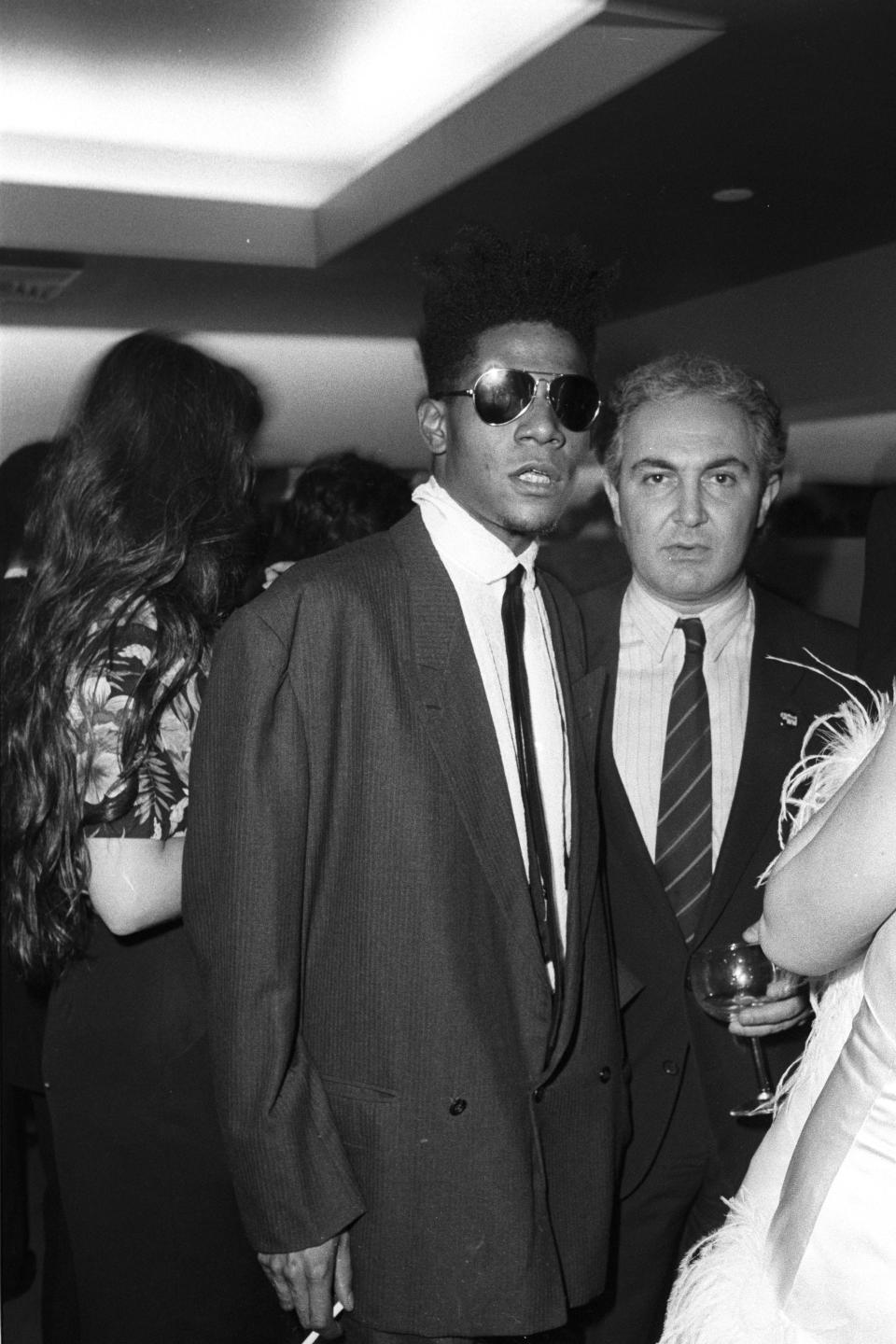 Jean-Michel Basquiat in suit.