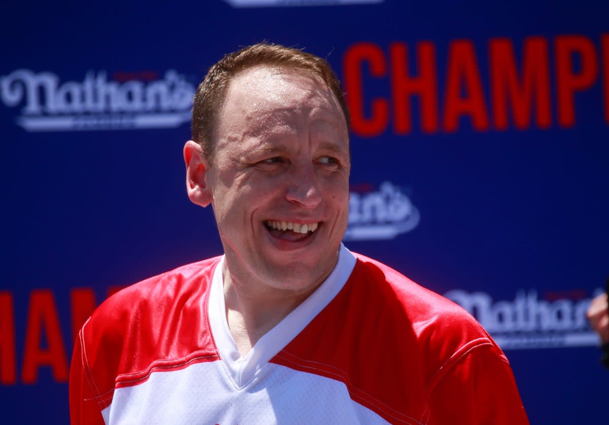 Many devoted fans have shown their support for Joey Chestnut and expressed how much they’ll miss seeing him in this year’s competition (Getty Images)