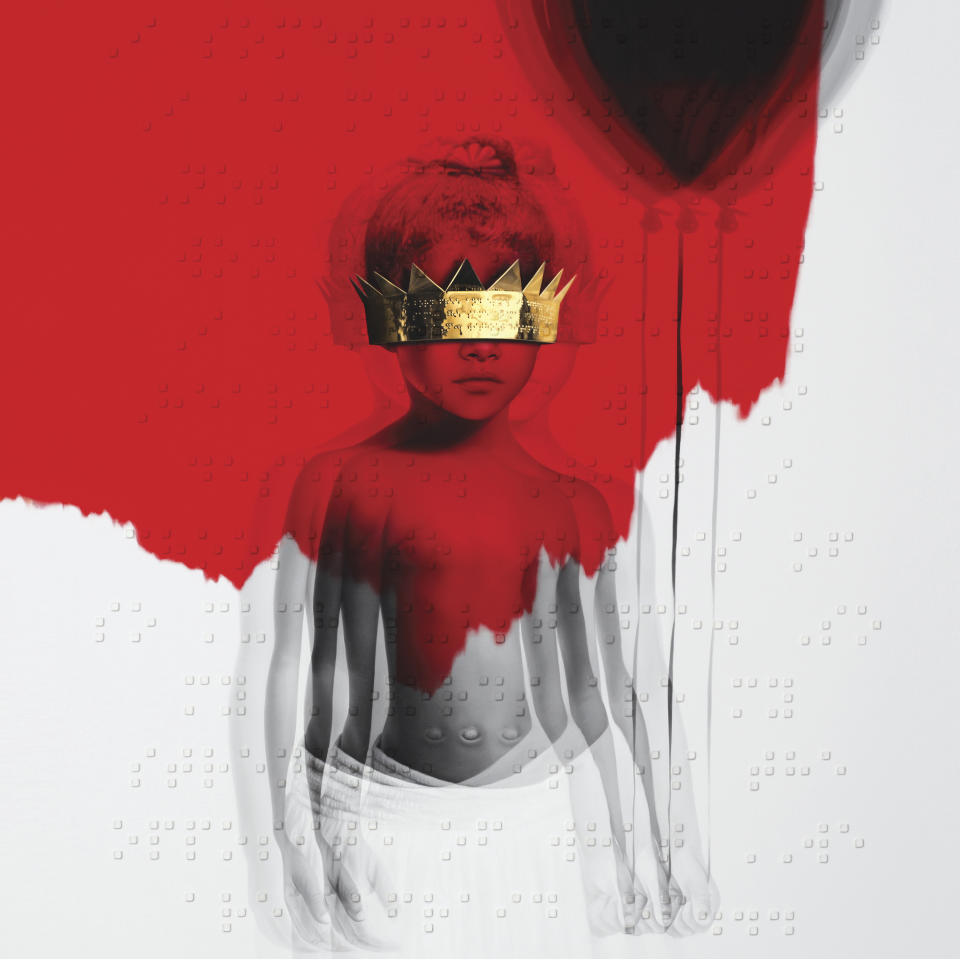 This cover image released by Roc Nation shows "Anti," by Rihanna, named one of the top albums of the decade by the Associated Press. (Roc Nation via AP)