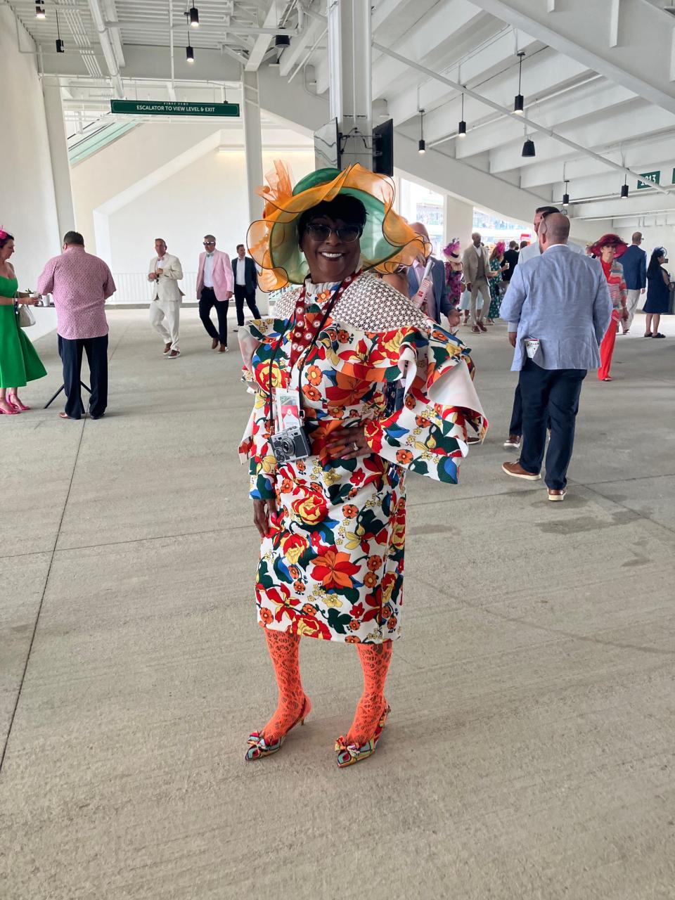 Celia Phillips from Memphis celebrated her birthday month by attending the Kentucky Derby.