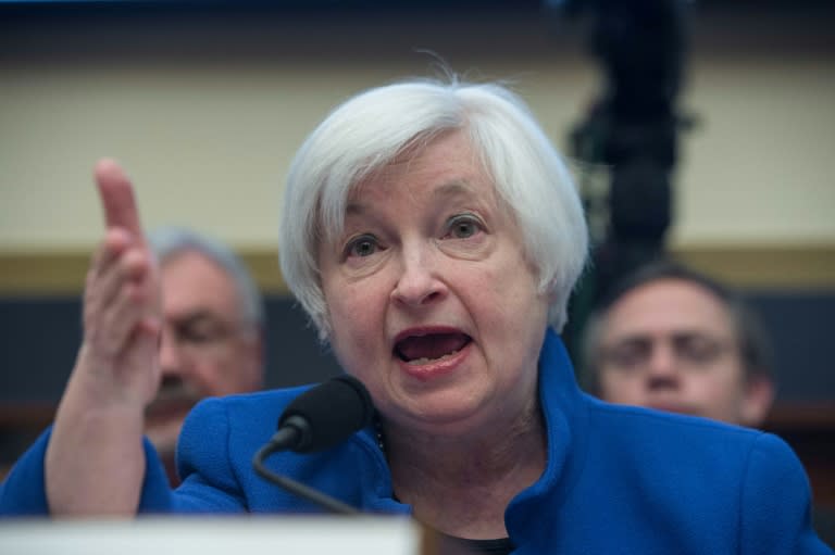 US Federal Reserve chief Janet Yellen testifies before the House Financial Services Committee in Washington, DC, on February 10, 2016