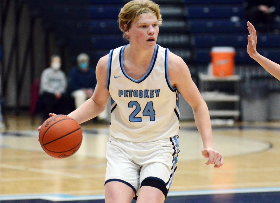 Petoskey's Cade Trudeau took off this season, averaging nearly 20 points a night, and All-Big North Conference first team recognition came the senior forward's way.