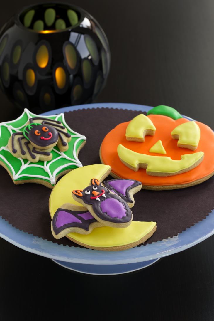 <p>Made with refrigerated sugar cookie dough, give your cookies a cool 3-D effect by stacking Halloween shapes a top one another.</p><p><a href="https://www.womansday.com/food-recipes/food-drinks/recipes/a10831/creepy-cookie-stacks-122186/" rel="nofollow noopener" target="_blank" data-ylk="slk:Get the recipe for Creepy Cookie Stacks.;elm:context_link;itc:0;sec:content-canvas" class="link "><em><strong>Get the recipe for Creepy Cookie Stacks.</strong></em></a></p>