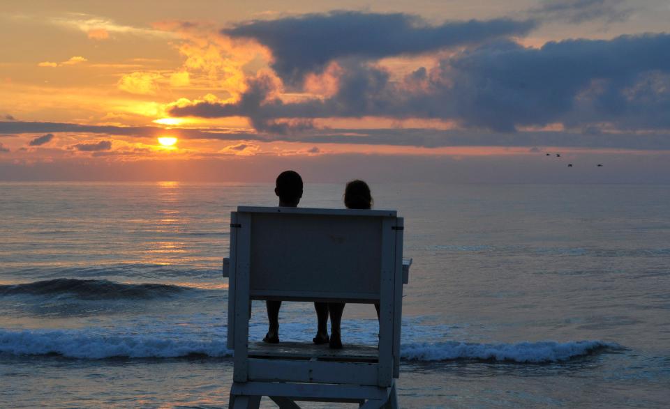 An August sunrise at Coast Guard Beach in Eastham.