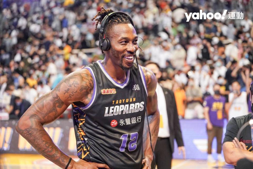 桃園永豐雲豹「魔獸」霍華德（Dwight Howard）來台首戰就繳出怪物級表現領軍逆轉。（李尚軒／攝）