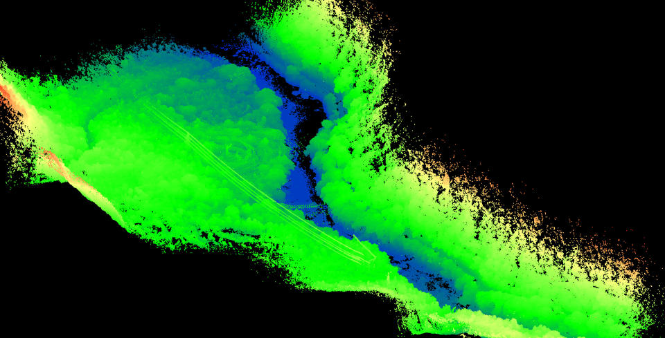 A lidar view of the Vilcanota Valley and Chachabamba.  (B. Ćmielewski)