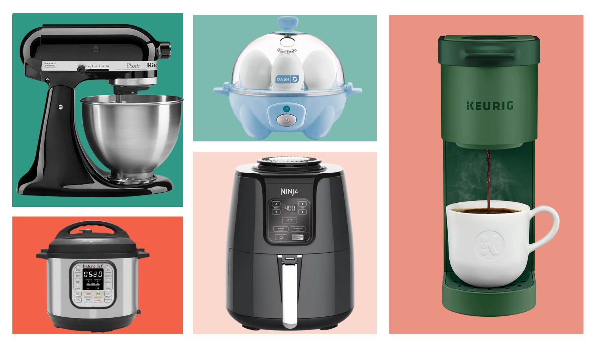 stand mixer, instant pot, egg cooker, air fryer, coffee maker