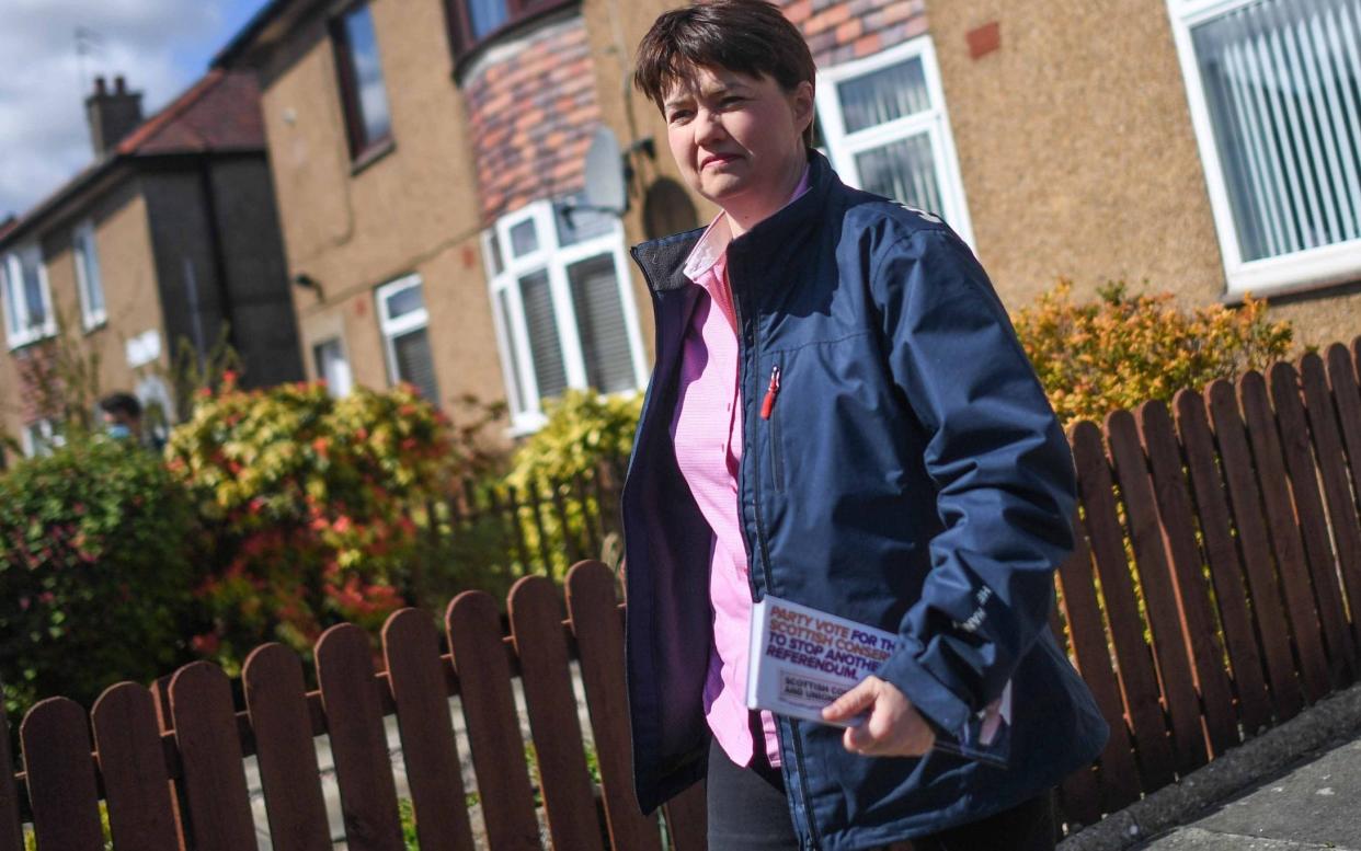 Ruth Davidson on the campaign in trail as the countdown to Scotland's election gathers pace - Peter Summers/Getty Images Europe