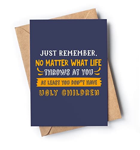 Funny card for mom or dad | Original card for parents from son or daughter | Inappropriate gag card for Birthday, Mother's Day, Anniversary, Christmas. | Just Remember