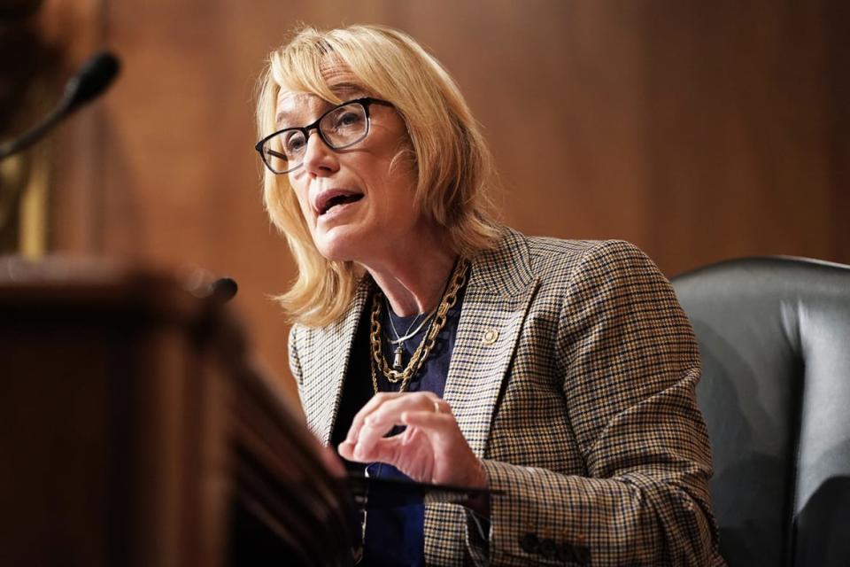 <div class="inline-image__caption"><p>Sen. Maggie Hassan (D-NH) asks questions during a Senate Homeland Security and Governmental Affairs Committee hearing.</p></div> <div class="inline-image__credit">Joshua Roberts-Pool/Getty Images</div>