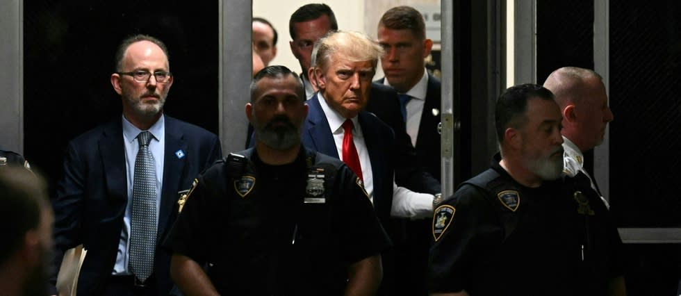 Donald Trump comparaissait au tribunal pénal de Manhattan mardi.  - Credit:ED JONES / AFP